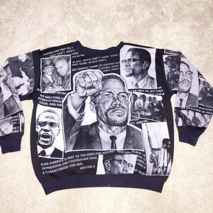RARE vtg Malcolm X Sweater